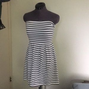 Black and white striped ocean dress